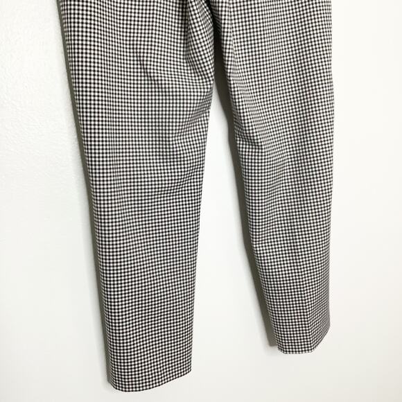 Joie Black And White Gingham Trouser Pants Waist Tie Belted 10 - Picture 7 of 10